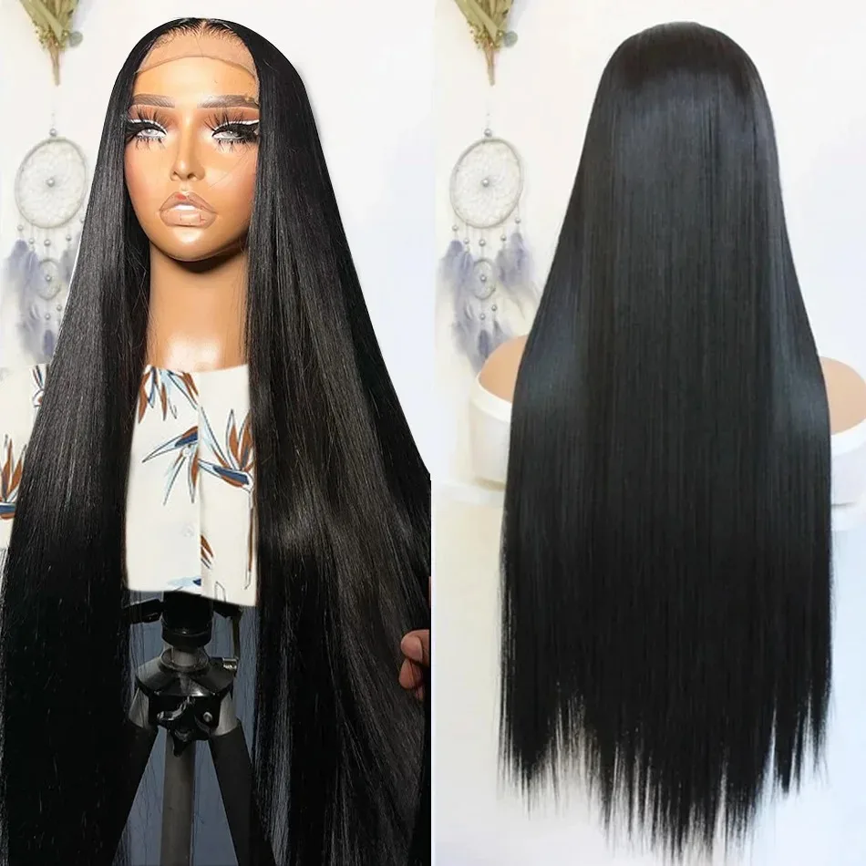 30 32 34 Inch Brazilian Straight Wig 200 High Density 13x4 Transparent Lace Front Lace Frontal Human Hair Wigs Remy For Women