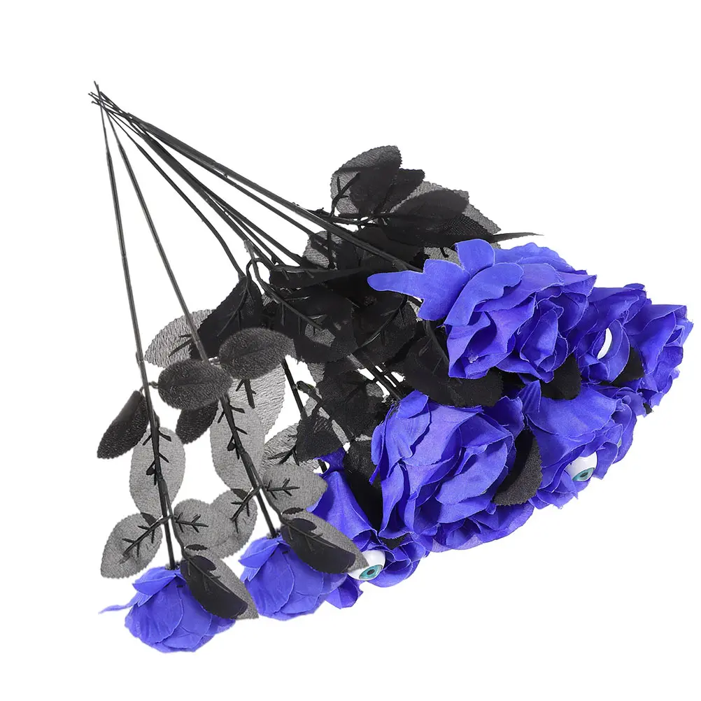 

10Pcs Eyeball Rose Halloween Prop Vivid Design Horror Decoration for Parties Eyeball Rose Flower Halloween Prop