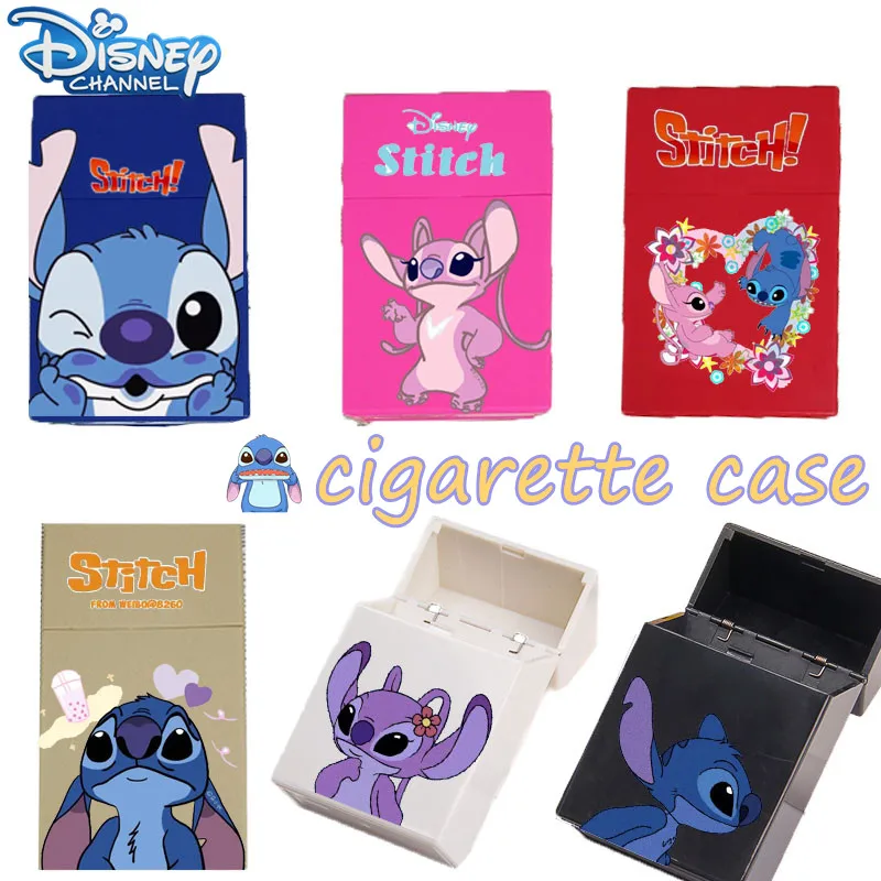 

Miniso Stitch Couple Cigarette Case Kawaii Mickey Minnie Cartoon Figure Student Jewelry Drug Storage Box Creativity Boy Portable