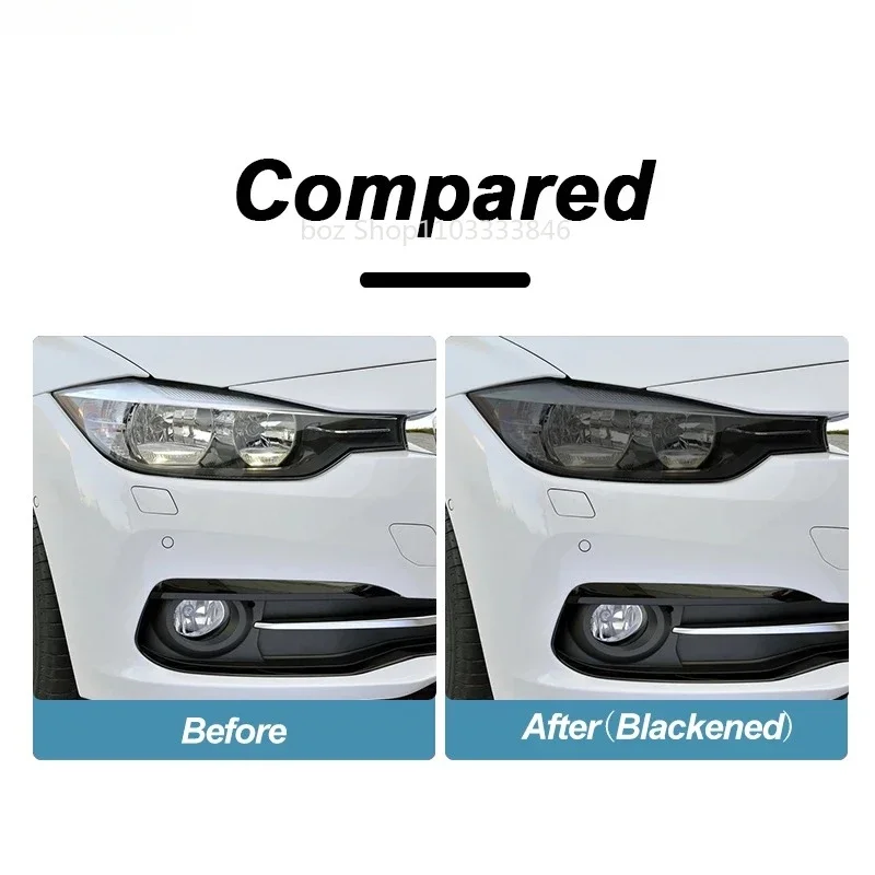 2pcs Car Headlight Protective Film Taillight Transparent Black TPU Sticker For BMW 3 Series F30 F31 Touring Auto Accessories