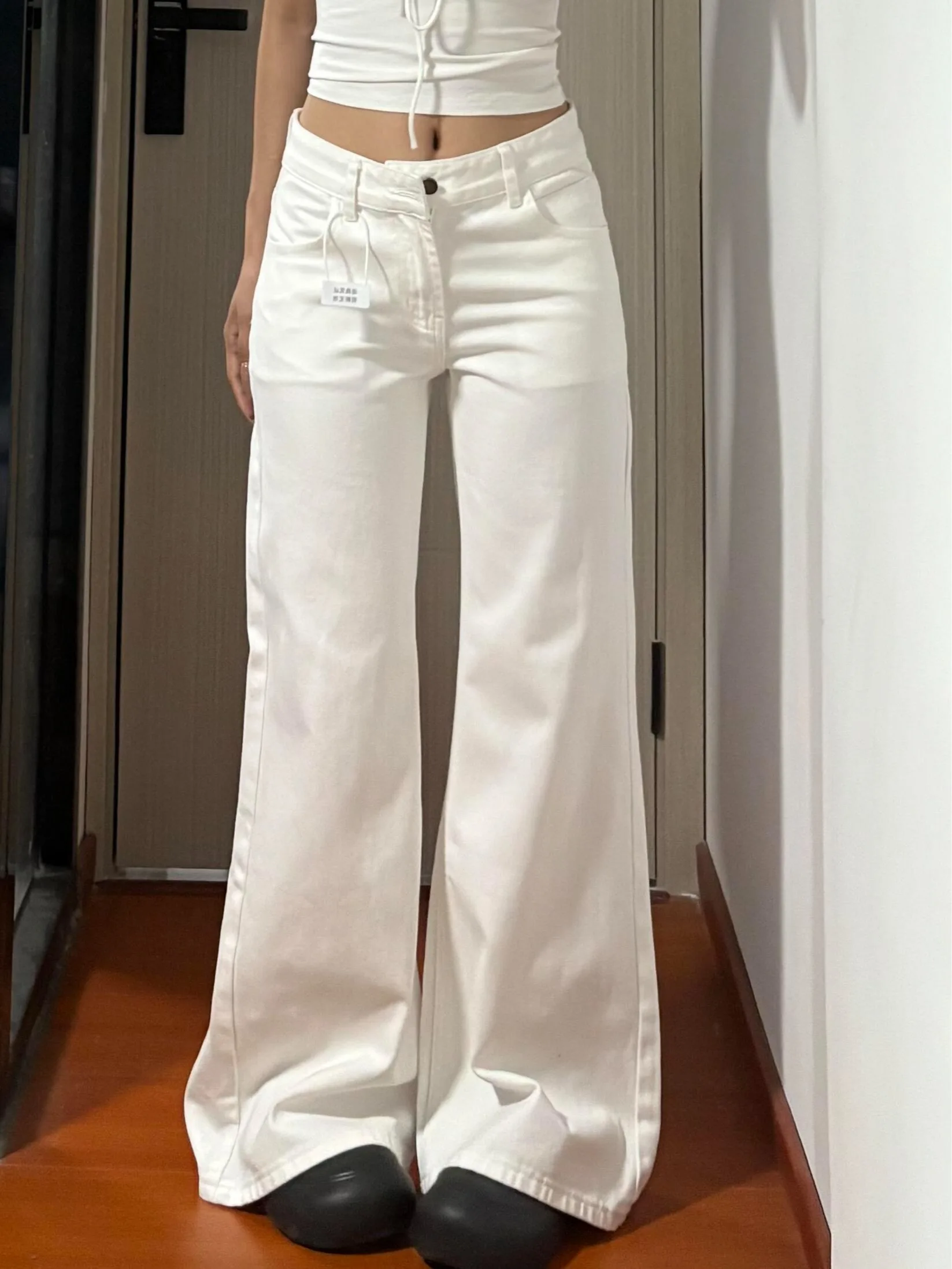 

Мешковатые джинсы для женщин, расклешенные джинсы с высокой талией, расклешенные брюки, удлиняющие ноги, грушевидный силуэт, женские женские джинсовые джинсы