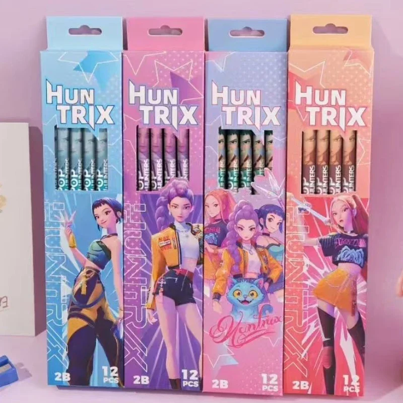 

Pencils Wood Sketch Pencils Set Cartoon for Kpop Demon Hunters Smooth Writing for School Office Drawing Sketching