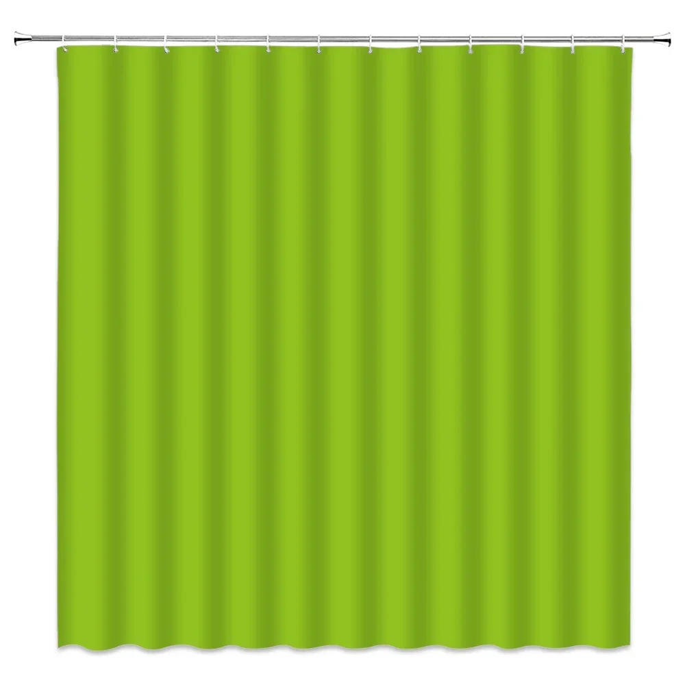 Pure white shower curtain, colorful red blue yellow green purple and black, polyester material bathtub divider, bathroom decor