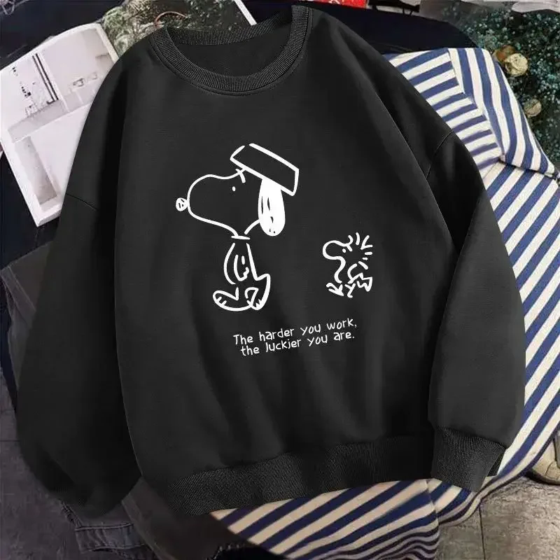 القطن طاقم الرقبة طالب أعلى فتاة الصبي سترة سترة فضفاضة الربيع والخريف جديد قميص سنوبي الأزياء