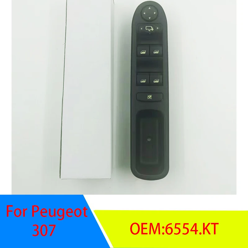 6554KT LHD Master Electric Power Window Control Switch For Peugeot 307 307SW 307CC 6554.KT