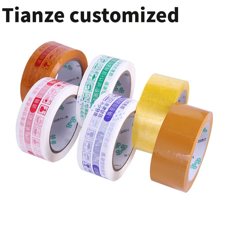 10 pieces（custom）Customized Adhesive Package Carton Sealing Tape Packing Tape with Logo BOPP Printed Tape 100y/200y/1000y