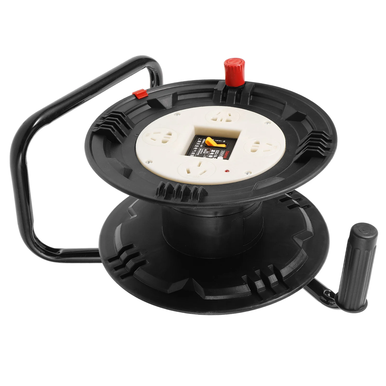 

Large Capacity Portable Manual Extension Cord Reel 30 Meters Indoor Outdoor Cable Reel With 4 Sockets Extension