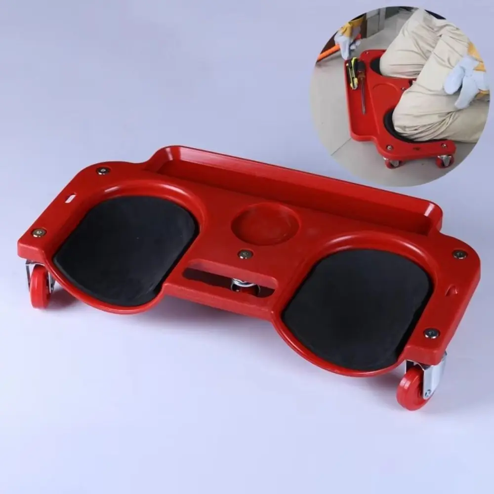 Protezione del ginocchio Strumenti di riparazione automatica in plastica Pattinaggio a rotelle Comodo ginocchio a rulli Rosso Comodo cuscinetto per inginocchiare riparazione auto SUV