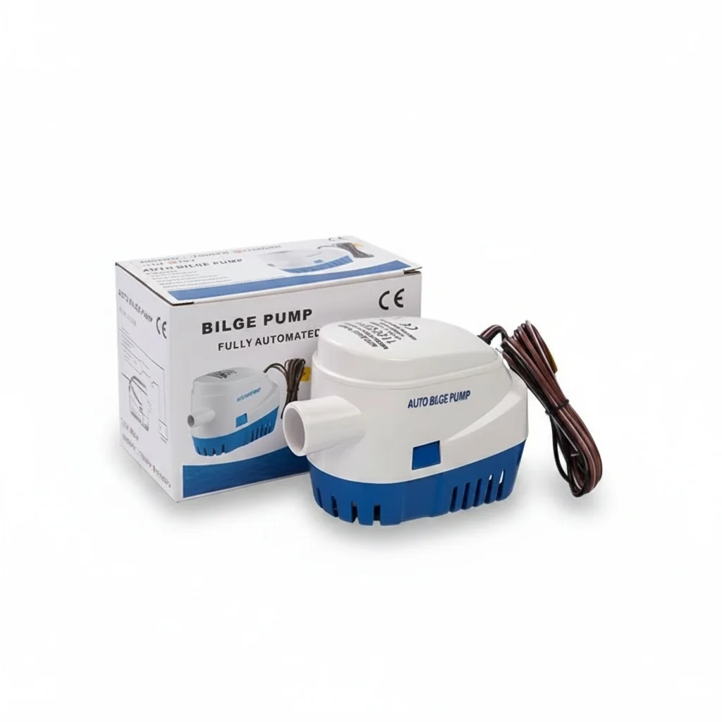

1100GPH Bilge Pump, 24V Automatic Submersible Water Pump, Heavy Duty 29mm ABS Marine Grade Solar Powered for Boat Yacht