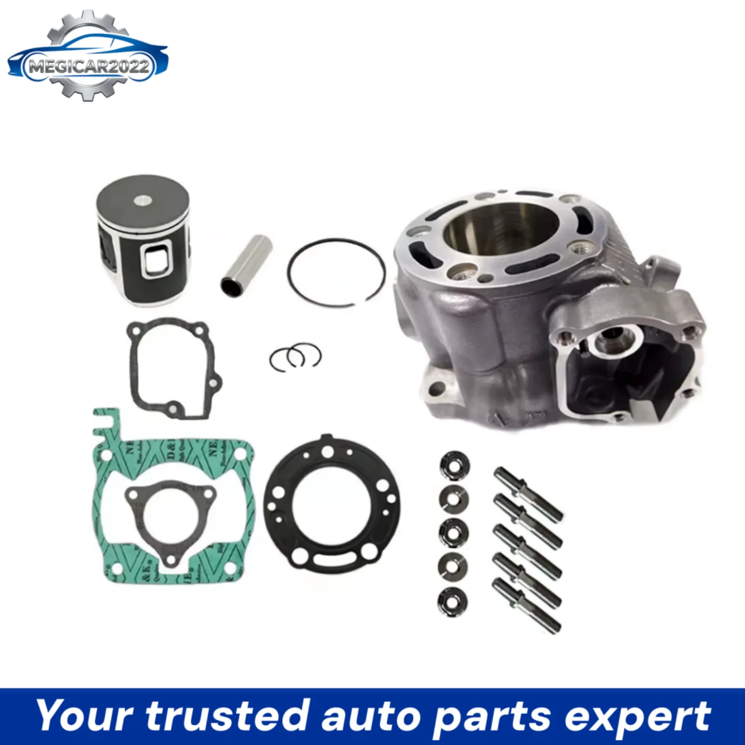 Kit di Ricostruzione Motore per Moto, Cilindro, Pistone e Guarnizioni per Honda CR125R CR125, Alesaggio 54mm, 2000-2002, 12110-KZ4-L20