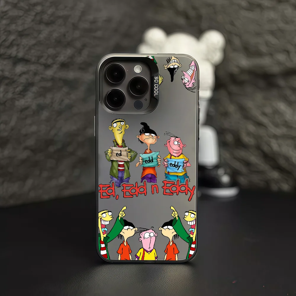 삼성 A07 A17 A06 S25 S24 S23 울트라 FE 플러스용 만화 캐릭터 폰 케이스 보호용 IMD 컬러 커버 E-Ed Edd N Eddy