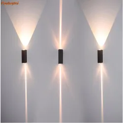 Applique murale LED imperméable en aluminium 2x3W, conforme à la norme IP65, éclairage haut et bas, puces Cree, éclairage d'intérieur et d'extérieur, idéal pour un jardin, une chambre à coucher ou une salle de bain