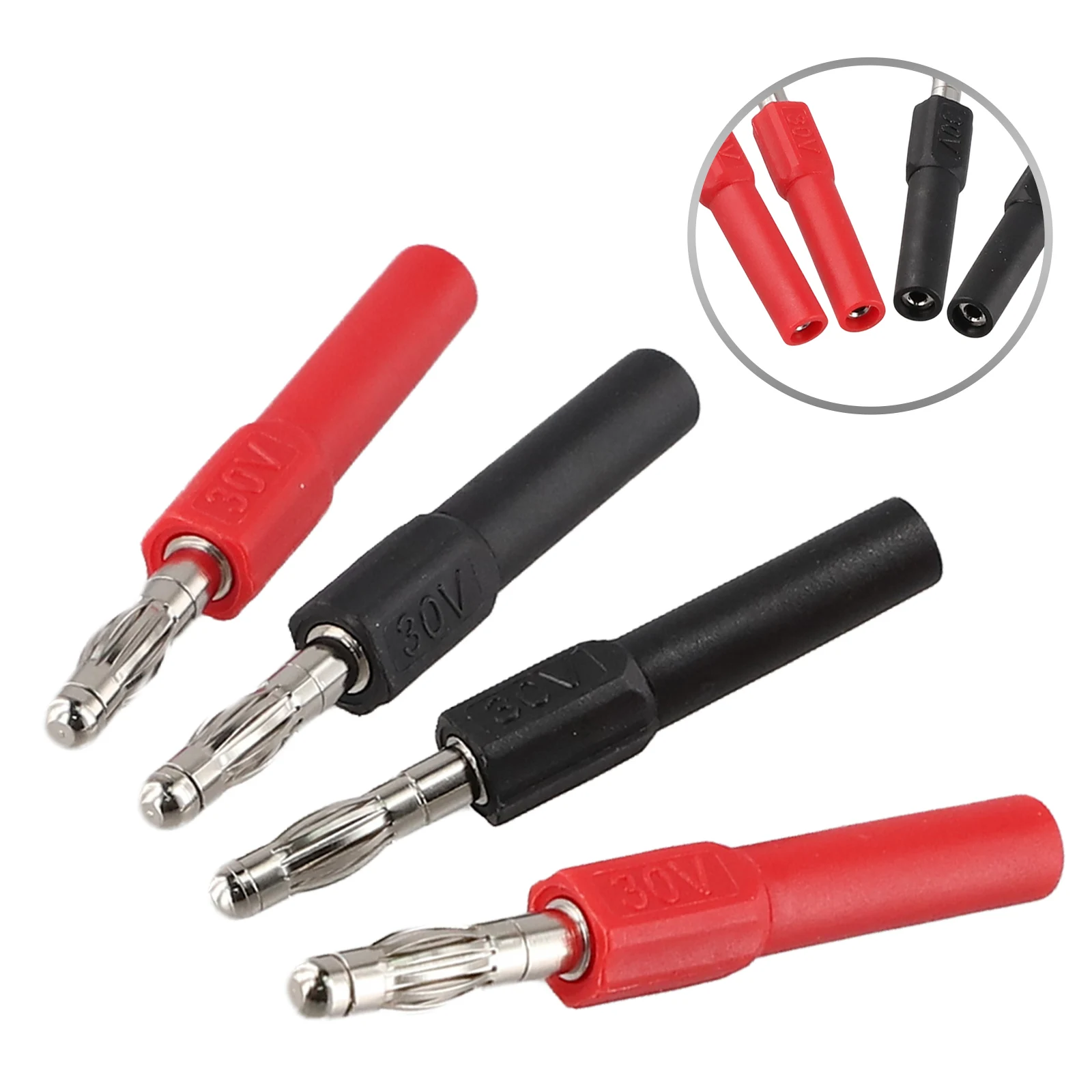 Adaptateur de sonde de Test, convertisseur de sonde de Test 4mm mâle à 2mm femelle, adaptateur de convertisseur corps en cuivre longue durée de vie