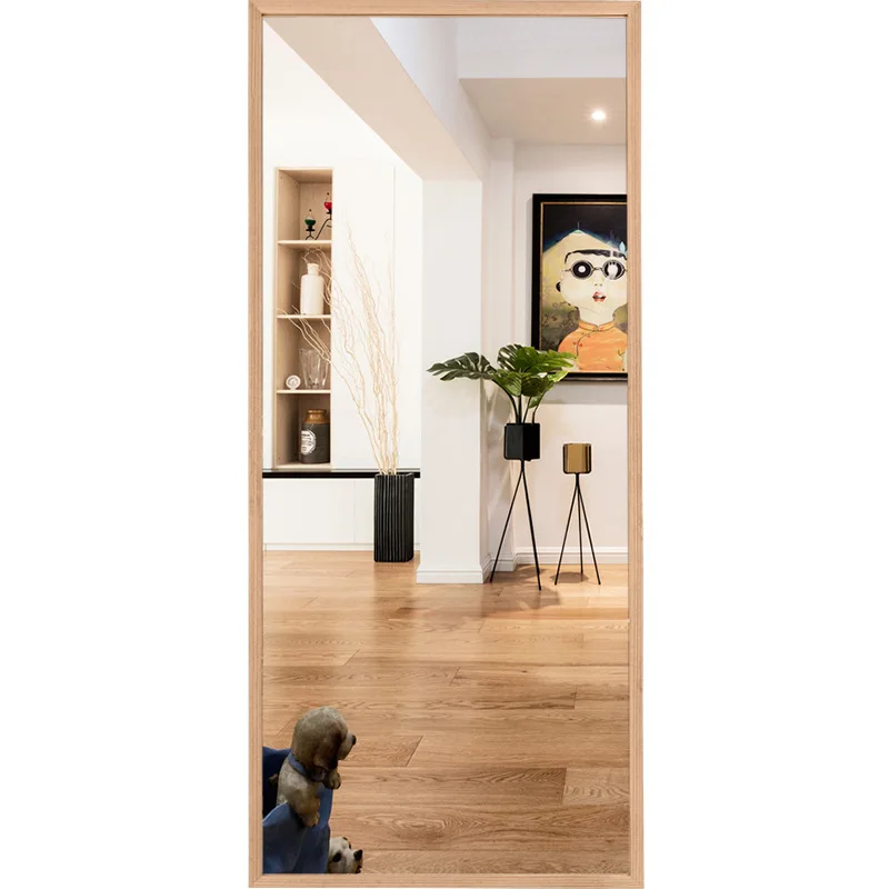 

Solid wood frame full-body mirror full-length mirror clothing store home fitting room vertical