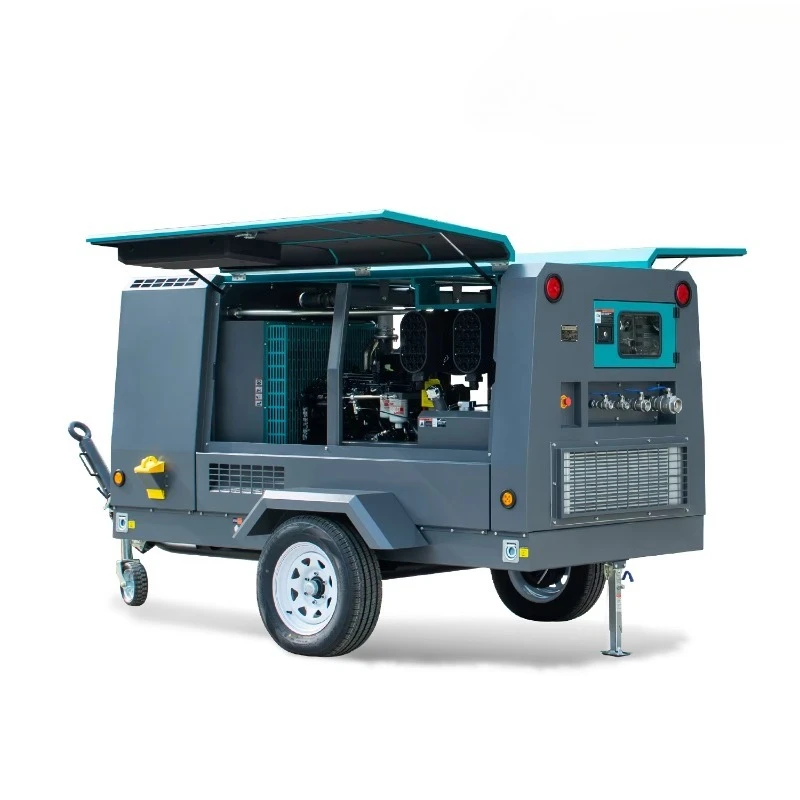 HGT18-18C 18bar 642cfm 236hp Screw Diesel Air Compressor Portable Two Stage Compression Match Water Well Drilling Machine