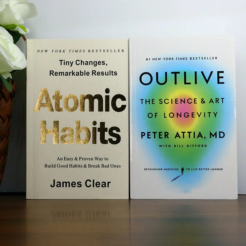 

《Atomic Habits》+《Outlive》Health and habit formation set For fitness enthusiasts health-conscious individuals Be a Christmas gift