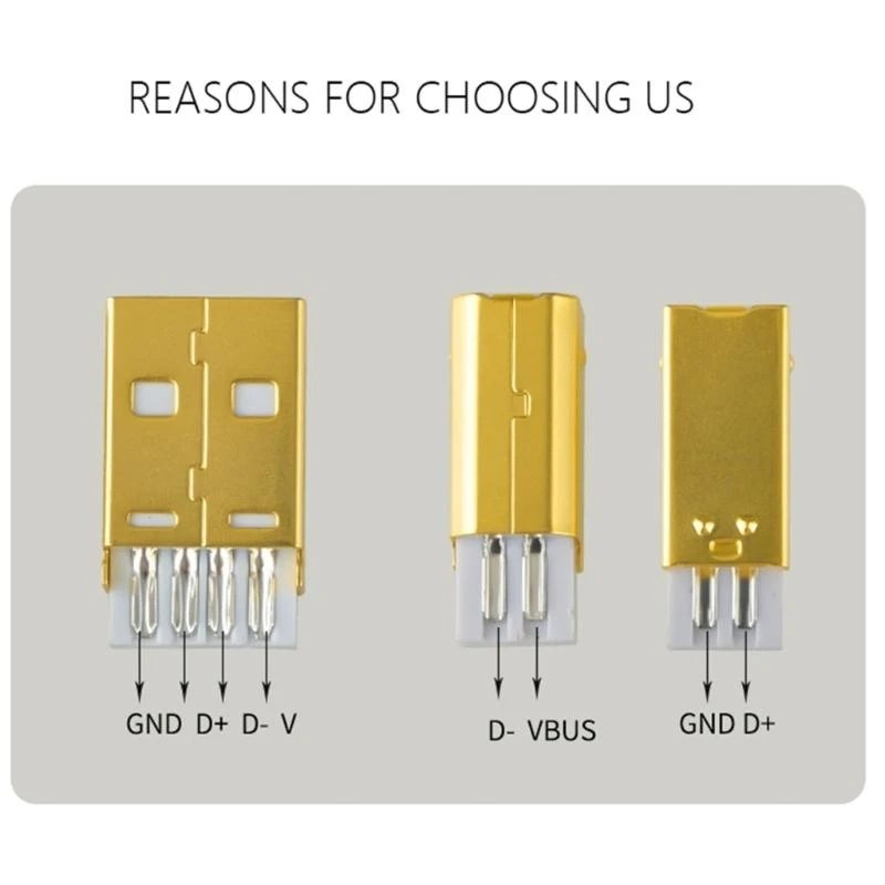 

Y51A Алюминиевый сплав USB 2.0 A/B DIY Декодеры шнурного адаптера разъема разъема разъема ДАННЫЕ ДАННЫЕ ДАННЫ