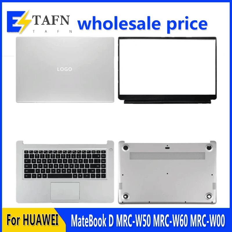 New For MateBook D MRC-W50 MRC-W60 MRC-W00 PL-W19 Laptop LCD Back Cover Front Bezel Upper Palmrest Bottom Case Keyboard