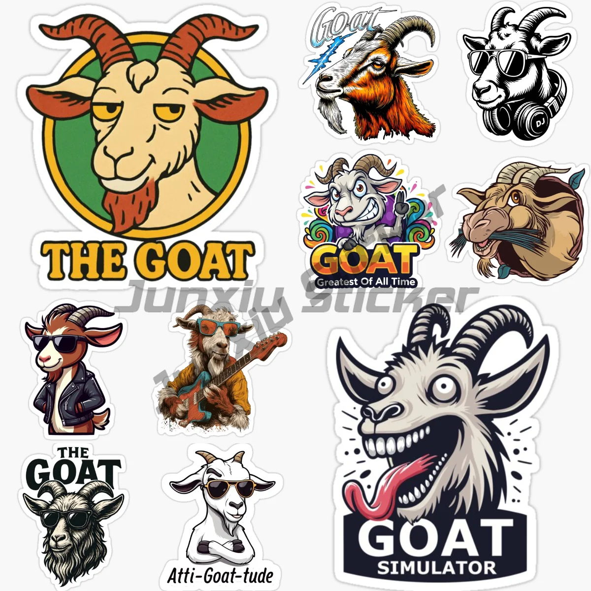 

Cool Goat Car Sticker Motorcycle Laptop Truck Camper Wall Bicycle Moto Bumper Window Car Accessories Vinyl Self-adhesive Decals