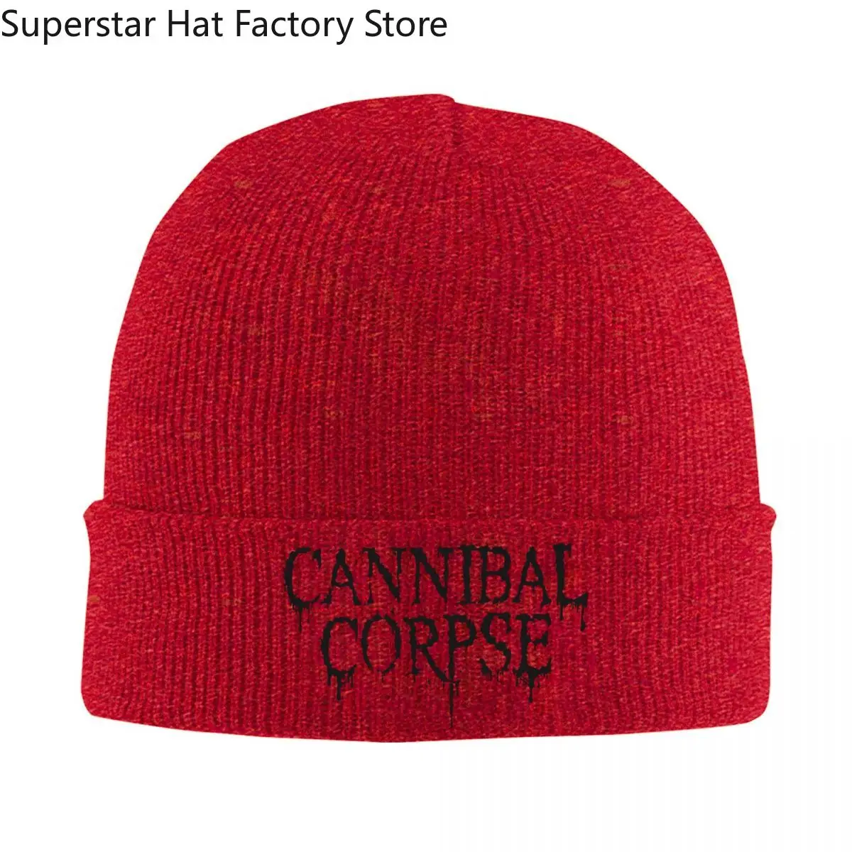 Cannibal-Corpse-Logo Hats Autumn Winter Beanies Warm Cap Unisex Acrylic Knitted Caps