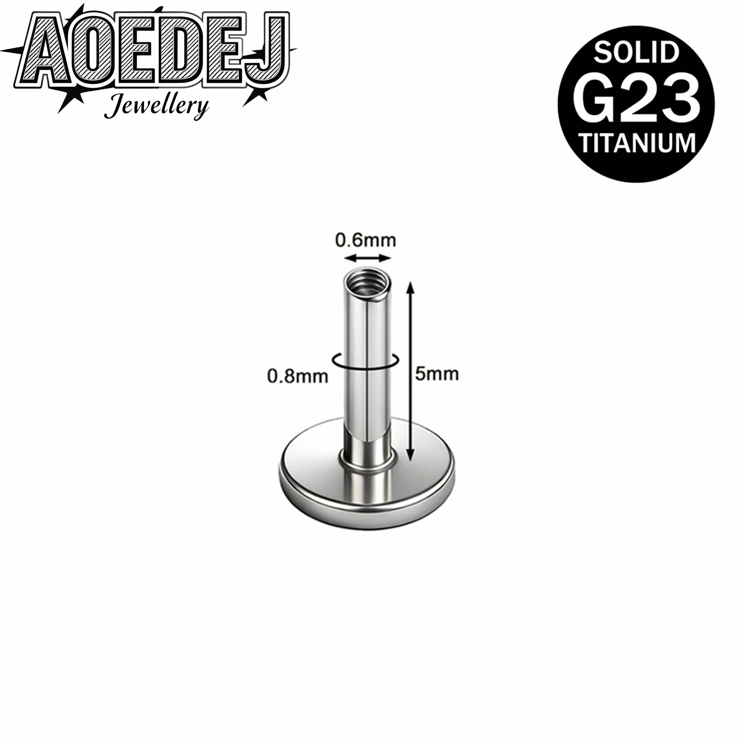 ASTM F136 Titanium Labret Lip Studs Bar
