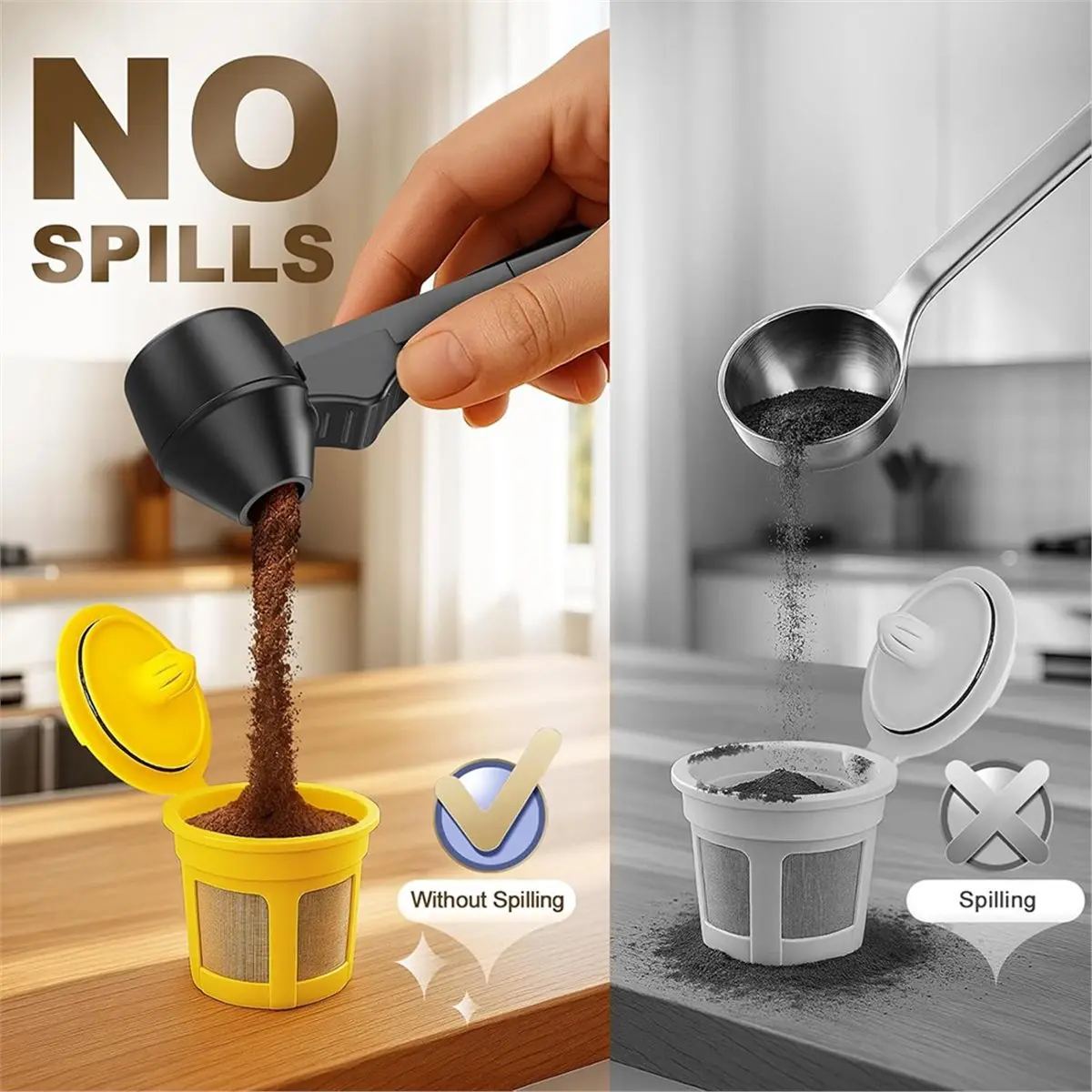 [YEAR OFFER] 2 Pack Reusable K Cups for 1.0/2.0 Reusable Coffee Pods with Coffee Spoon No K Cups for K-Classic K-Mini