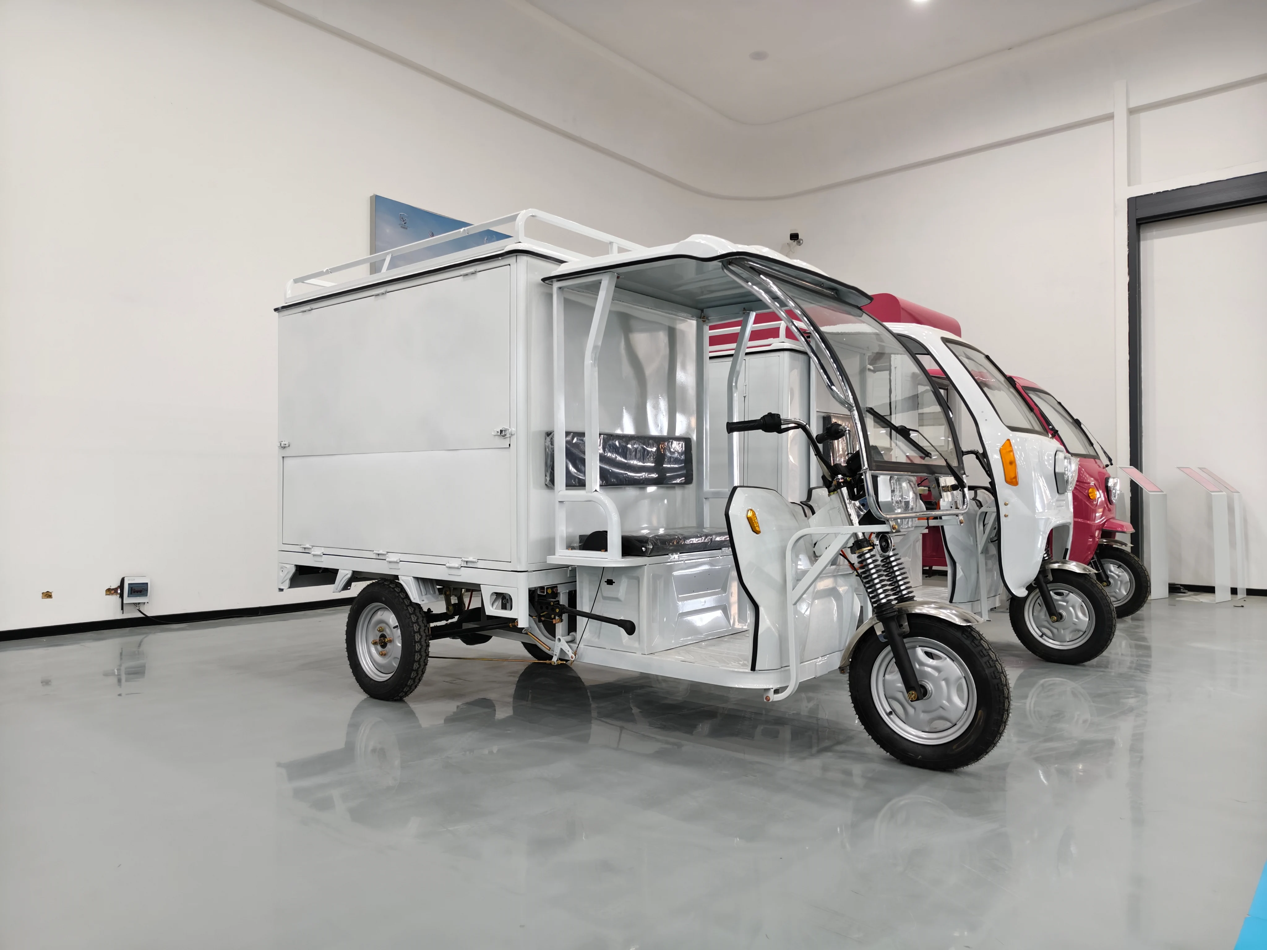 Budget-friendly Hand-held Steering 800W Motor Electric Three-Wheel Open Body Water Delivery Truck for Adult