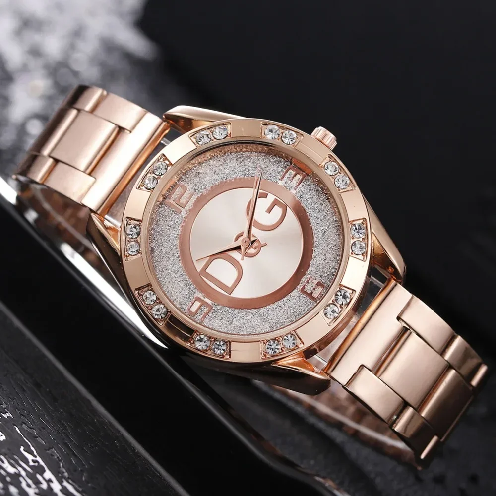 Women\'s Watches Luxury Brand Fashion Rhinestone Stainless Steel Quartz Ladies Wristwatches Reloj Mujer Best Selling Montre