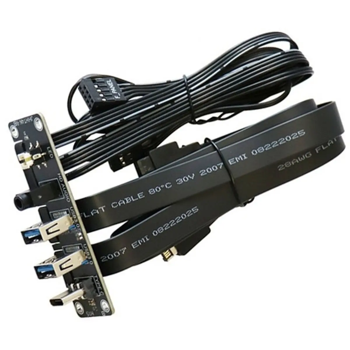 USB Chassis Motherboard Expansion IO Ports Dual USB 3.0 USB A 5G TYPE C 20Gbps AUDIO Switch Front Panel Adapter Cable