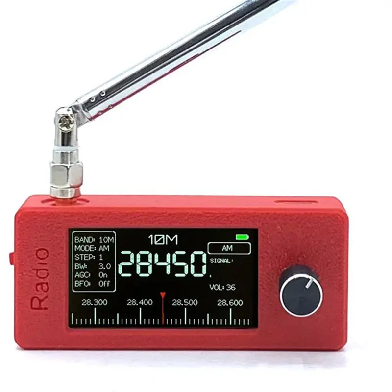 ABGN 0.5-108Mhz Pocket Size SI4732 Radio, Receiver, Mini Radio, Telescopic Antenna ESP32-S3 LSB SW MW VHF Pocket Radio