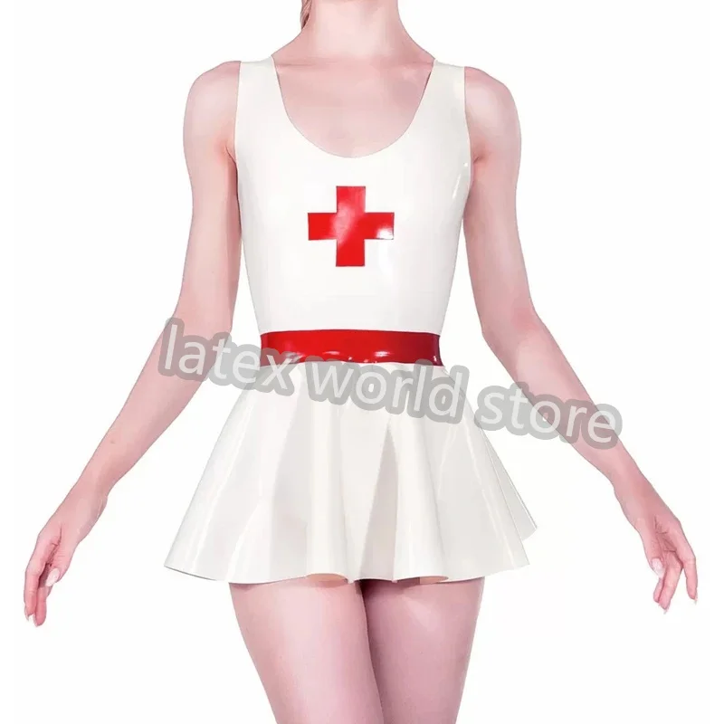 

Женское латексное платье белого цвета с молнией на спине, резиновый комбинезон, костюм для Хэллоуина, карнавальный костюм, пошив на заказ