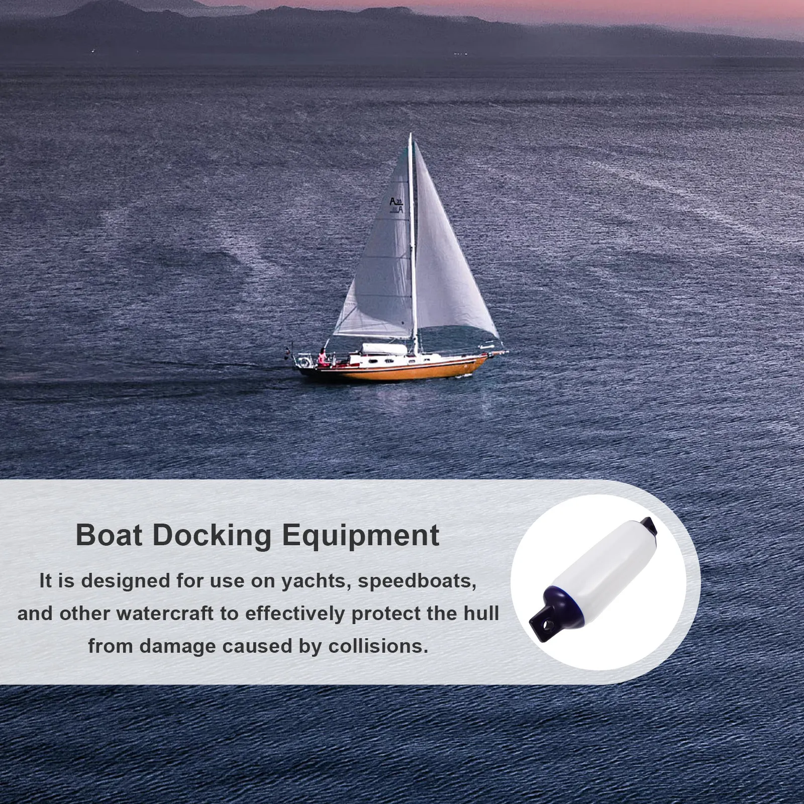 

Надувной защитный баллон для яхт из ПВХ, простая установка без инструментов, защита для причаливания лодок