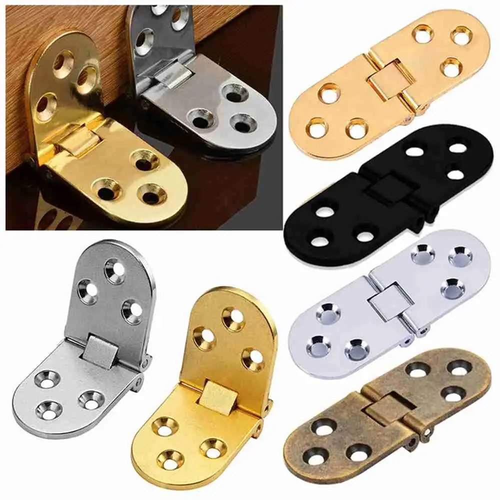 Zinc Alloy Cabinet Hinges 180 degree Door Semicircle Door Hinge Butterfly-shaped Flush Hinges