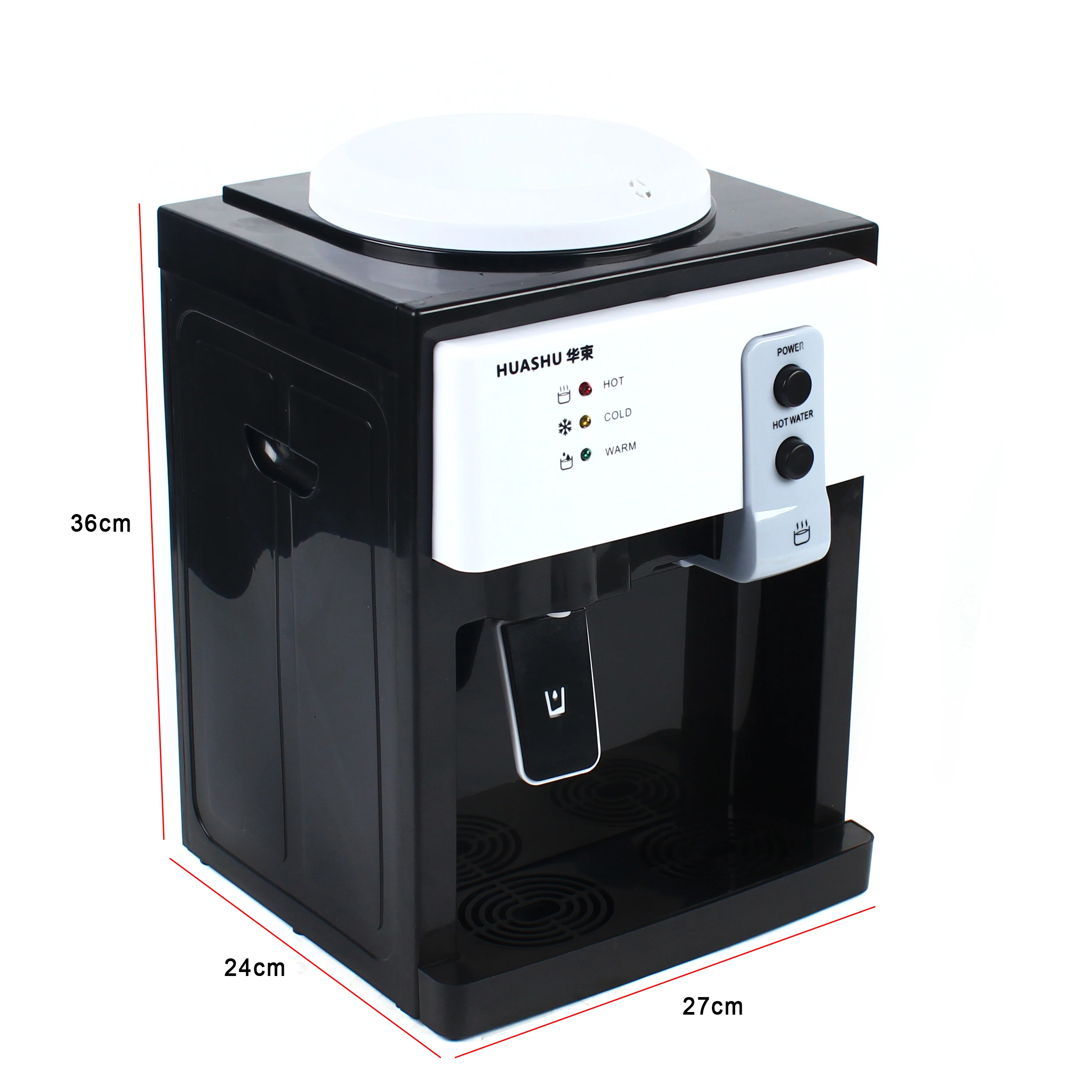 Drinking Machine, 3 Temperature Settings Hot/Ice/Cold 5Gals Countertop Water Cooler Dispenser, For Home/ Office