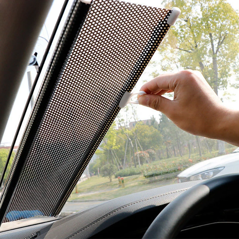 Parasol automático retráctil para coche, cortina aislante, engranaje delantero