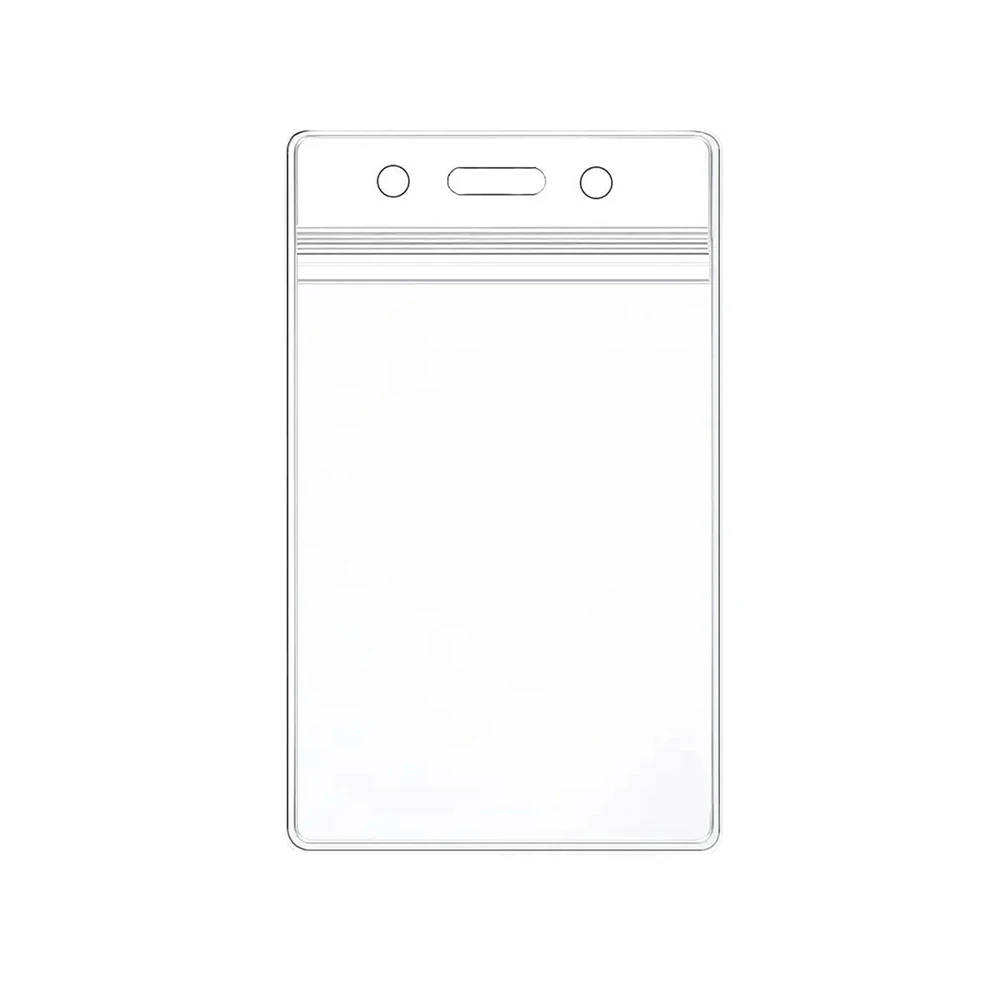 Porta badge identificativo da 2 pezzi con clip e portachiavi Manicotti verticali in plastica trasparente Porta badge retrattile con bobina porta badge retrattile