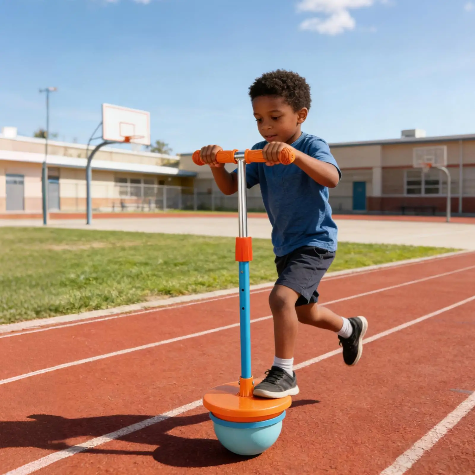Bola de salto para crianças jumper equilíbrio vara com alça bola ajustável para jogar ao ar livre para ao ar livre indoor meninos meninas natal