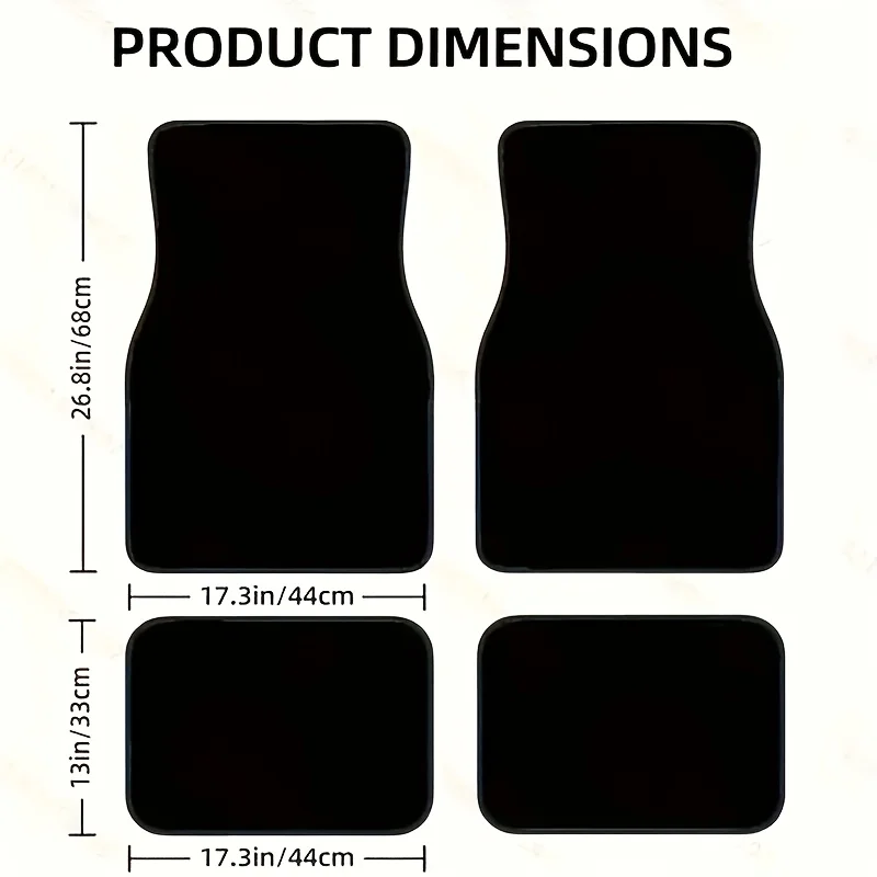 4pcs, Tiger Pattern Anti-Slip Water-Absorbing Car Mat, GM Interior Mat, Car Interior Fittings