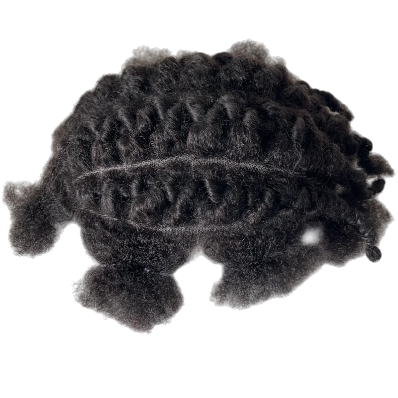 استبدال الشعر البشري الهندي العذراء # 1b أسود اللون الثعلب أقفال الضفائر الشعر المستعار 8x10 وحدة الدانتيل الكامل للرجال السود #5