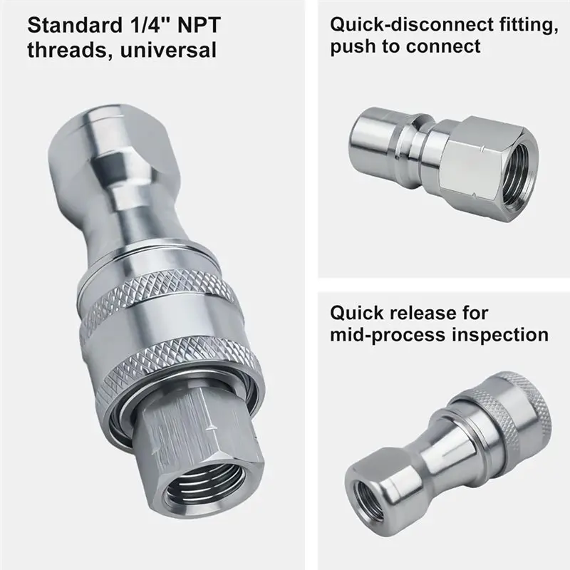 Y50A-Vacuum Bagging Valve With Quick Disconnect Fitting High Temperature Resistance Up To 500° F For Composites 1/4 Inch NPT