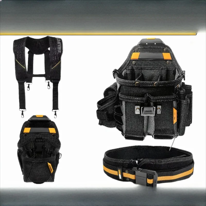 

Classic waist belt, shoulder strap, electric drill bag for electricians, electric bag set matching