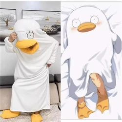 Anime Gintama Elizabeth Duck Cosplay Costume Kigurumi Adult Unisex Pajamas Flannel Jumpsuit Sleepwear Onesies Prop