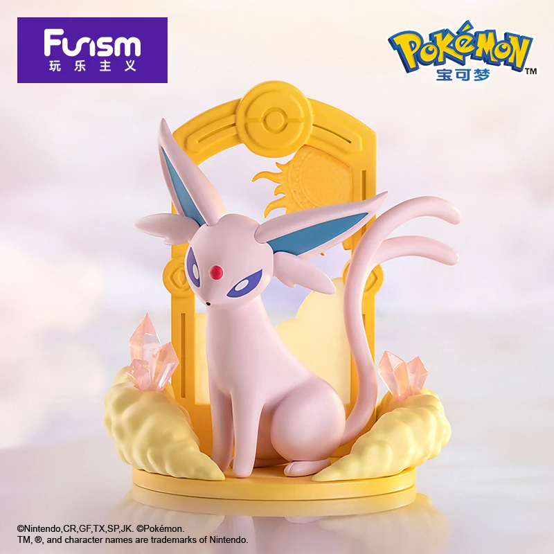 Genuine Funism Pokemon Let's go! Eevee Series Scenes Espeon Vaporeon Sylveon Leafeon Action Figure Model Toys Gift for Birthday