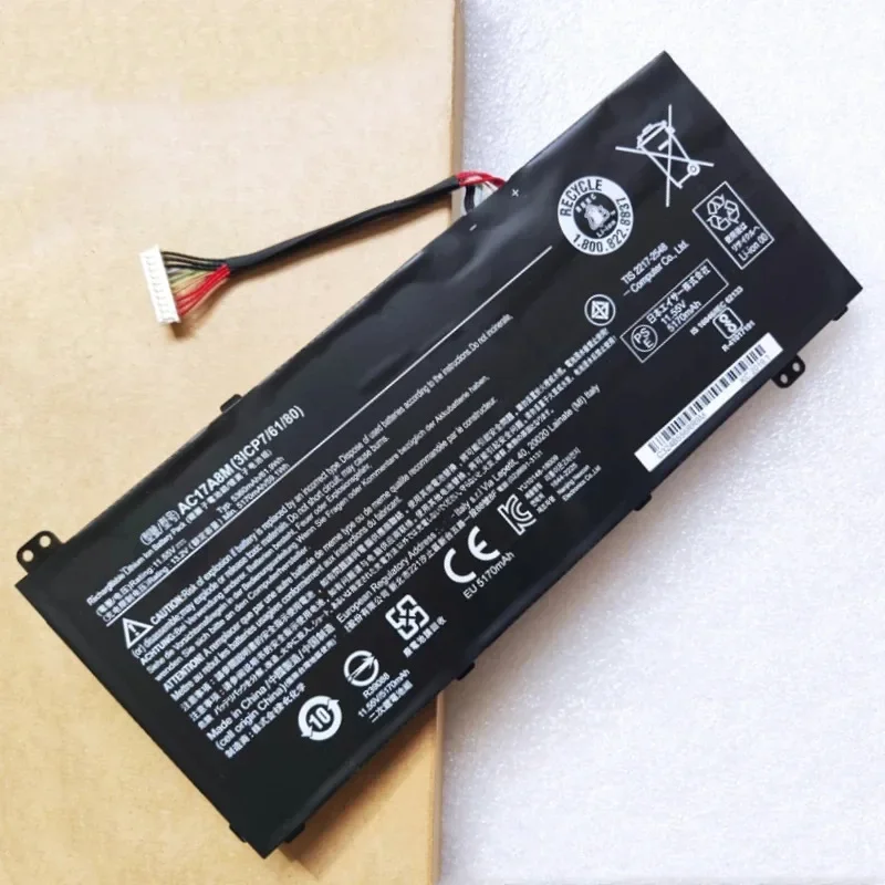 

Новый аккумулятор AC17A8M для ноутбука Acer Spin 3 SP314-52 TMX30 TMX40-51-MG TMX40-51N1811 TravelMate X3410-M X3410-MG X40-51%