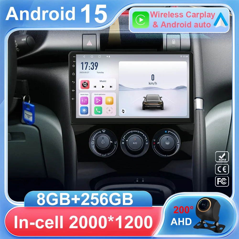 

Android 14 для Peugeot 3008 1 2009-2016 Автомобильный радиоприемник Мультимедийный видеоплеер Навигация GPS Android auto NO 2din DVD