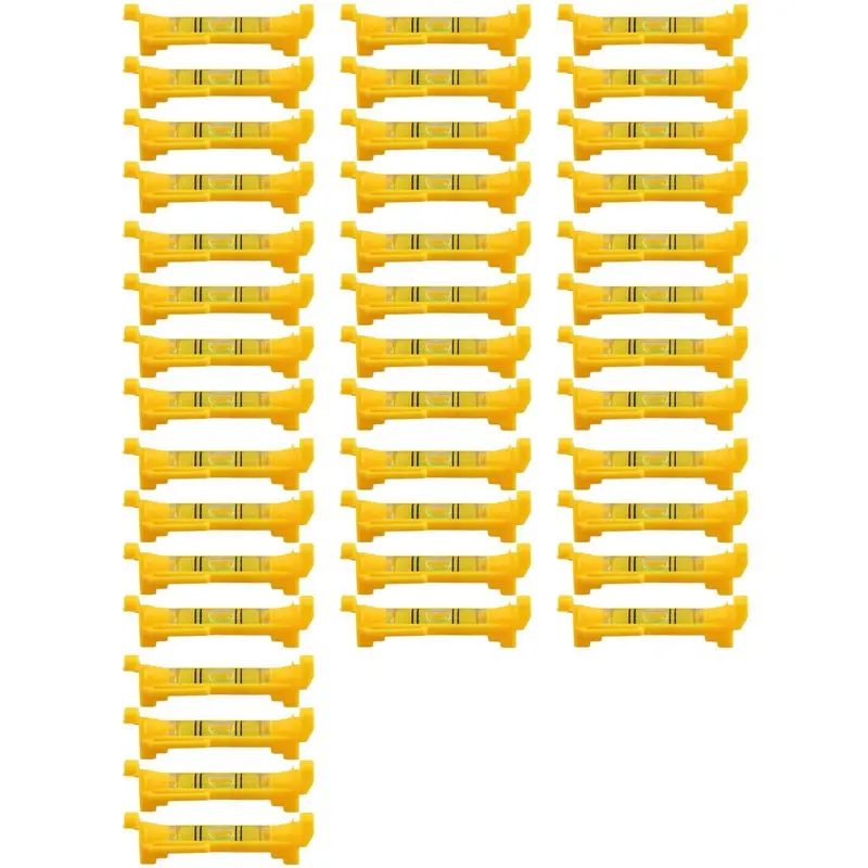 【VALUE MONEY】40Pcs String Level Hanging Line Bubble Levels For Leveling Surveying, Building Trades, Bricklaying, Etc. (Yellow)