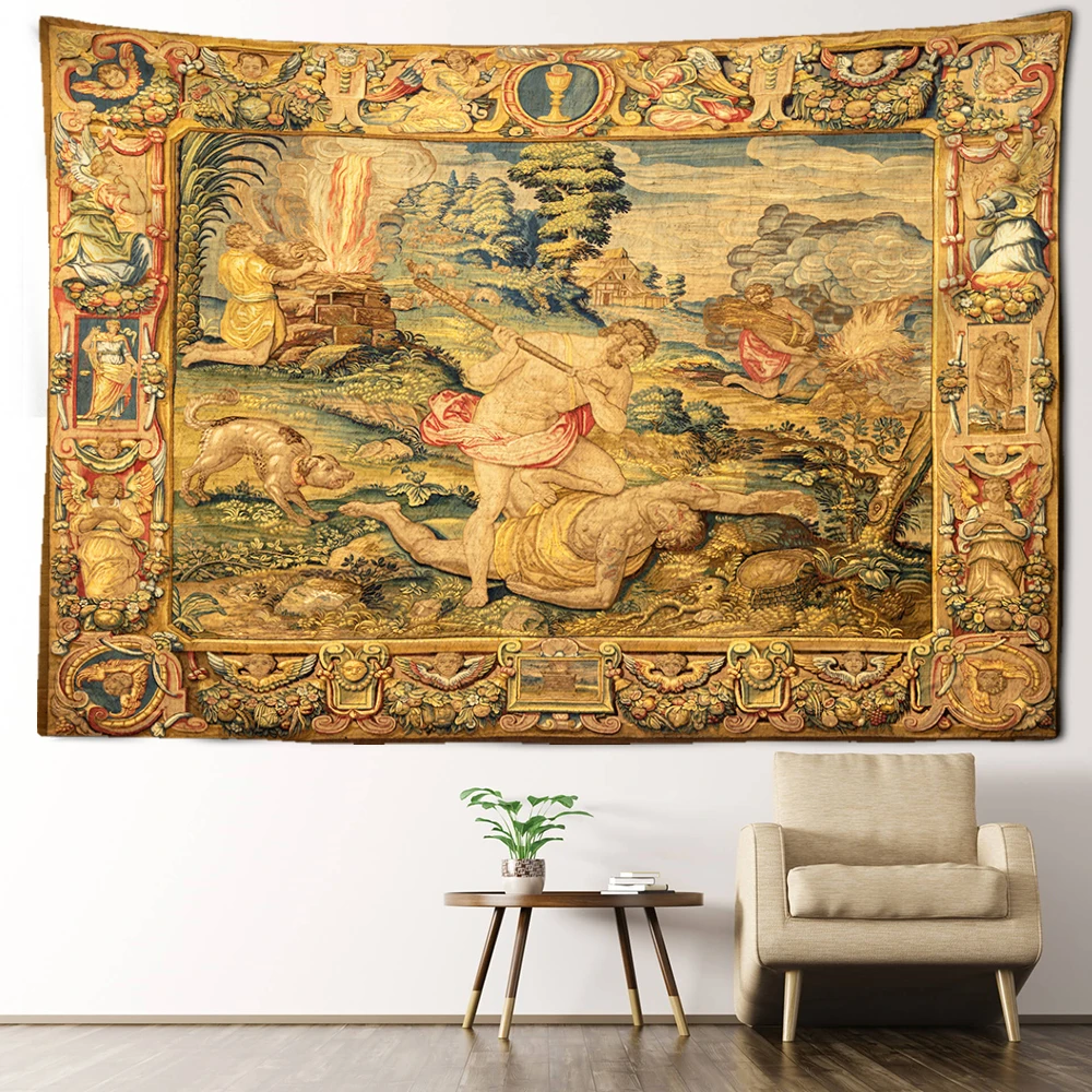 Retro Character Murals Tapestr - Home Decor Hippie ulasan dan harga