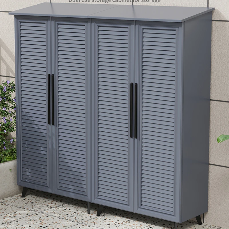 Outdoor storage cabinet, rain and sun protection, can be customized villa aluminum alloy large-capacity tool locker