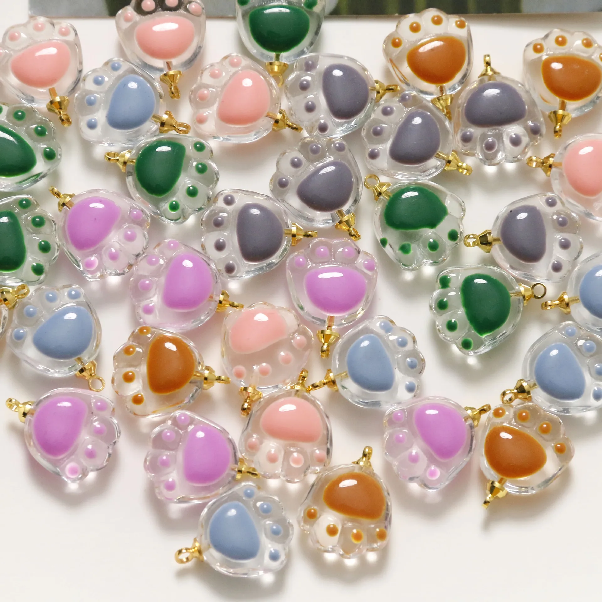 Jewelry Making Paris - Cute Cat Claw Resin Charms para