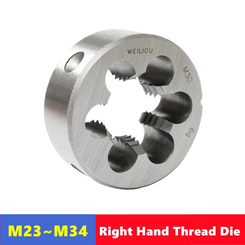 1pcs right-hand metric die M23-M34, machine and hand tools for machine tools and manual external thread tapping and repair